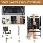 Yaheetech Lot de 2 chaises de jardin pliantes en plastique à lattes pour l'intérieur et l'extérieur