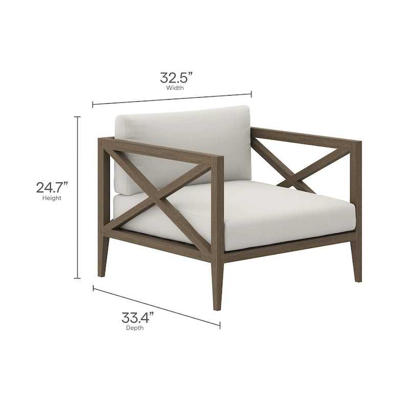 Ensemble de mobilier de jardin en teck Northlake 5 pièces