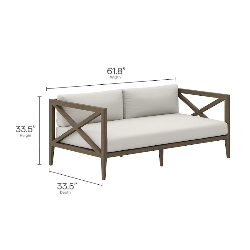 Ensemble de mobilier de jardin en teck Northlake 5 pièces