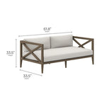 Ensemble de mobilier de jardin en teck Northlake 5 pièces
