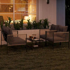 Ensemble de mobilier de patio Costway 4/8 pièces, canapé de conversation en rotin PE - 4 pièces