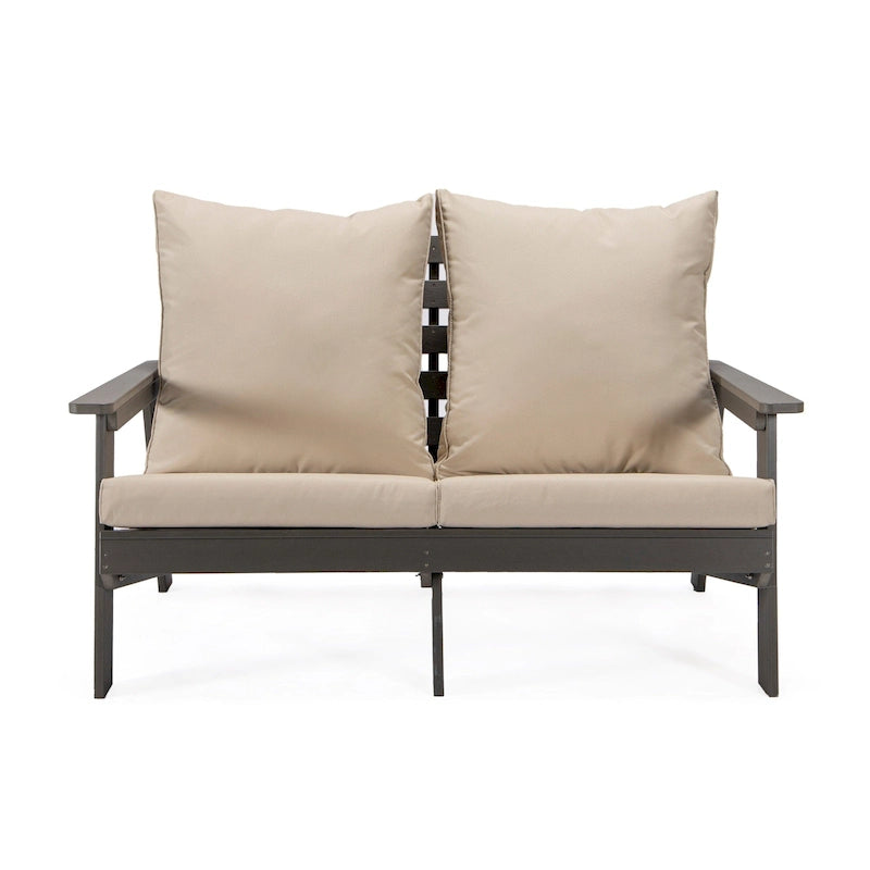 Canapé deux places Alpine d'extérieur - Fauteuil d'appoint rembourré pour l'intérieur, la véranda, le jardin et le salon