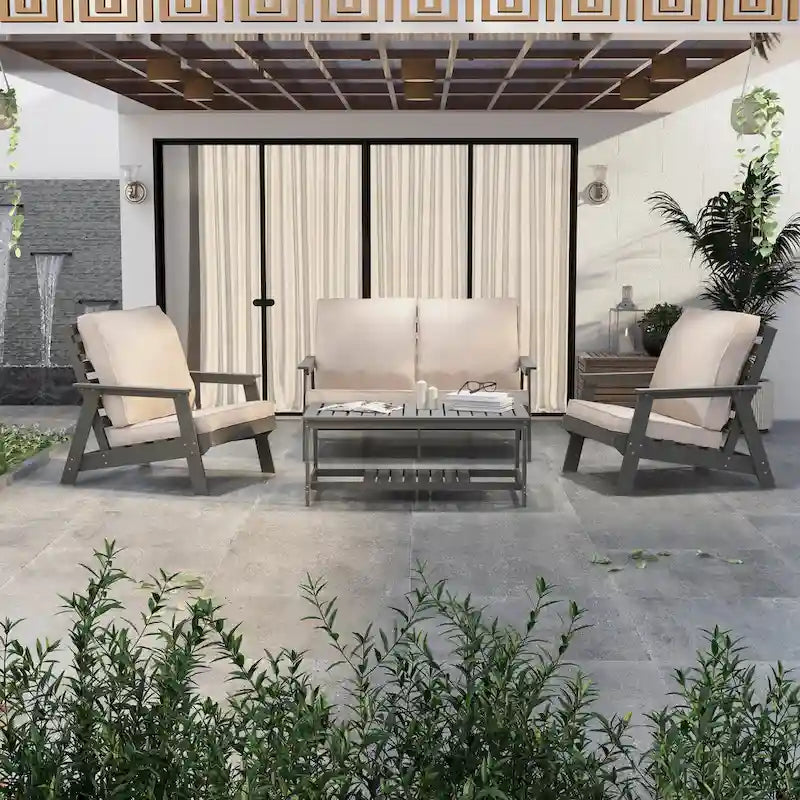 Canapé deux places Alpine d'extérieur - Fauteuil d'appoint rembourré pour l'intérieur, la véranda, le jardin et le salon