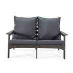 Canapé deux places Alpine d'extérieur - Fauteuil d'appoint rembourré pour l'intérieur, la véranda, le jardin et le salon