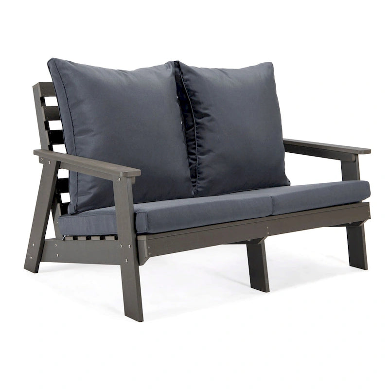 Canapé deux places Alpine d'extérieur - Fauteuil d'appoint rembourré pour l'intérieur, la véranda, le jardin et le salon