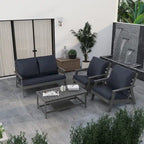Canapé deux places Alpine d'extérieur - Fauteuil d'appoint rembourré pour l'intérieur, la véranda, le jardin et le salon