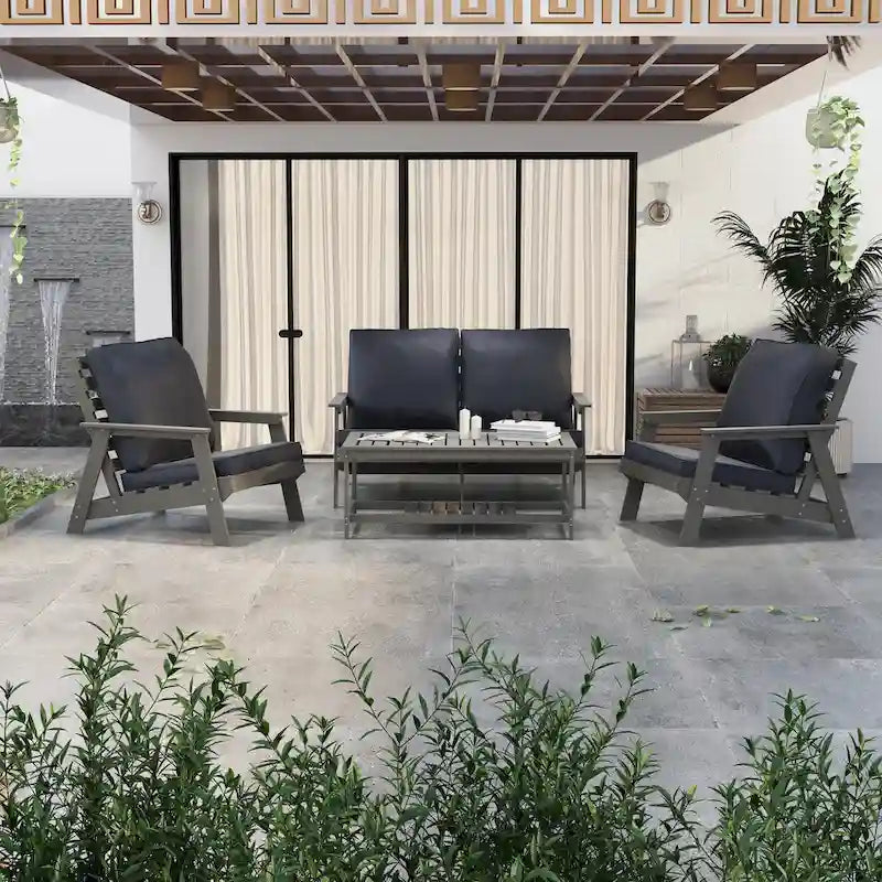 Canapé deux places Alpine d'extérieur - Fauteuil d'appoint rembourré pour l'intérieur, la véranda, le jardin et le salon