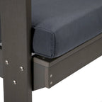 Canapé deux places Alpine d'extérieur - Fauteuil d'appoint rembourré pour l'intérieur, la véranda, le jardin et le salon
