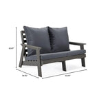 Canapé deux places Alpine d'extérieur - Fauteuil d'appoint rembourré pour l'intérieur, la véranda, le jardin et le salon