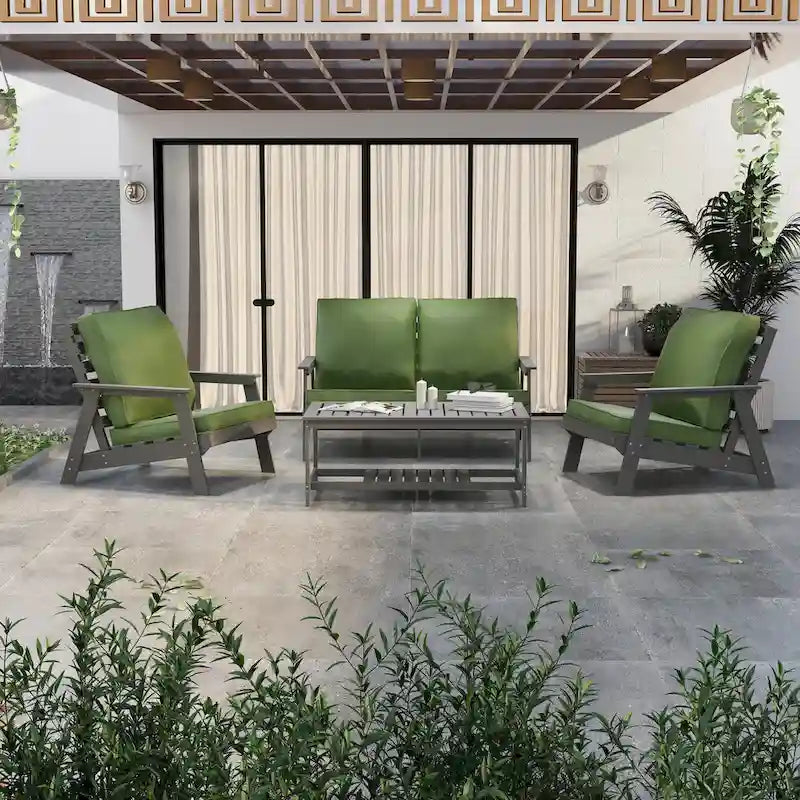 Canapé deux places Alpine d'extérieur - Fauteuil d'appoint rembourré pour l'intérieur, la véranda, le jardin et le salon