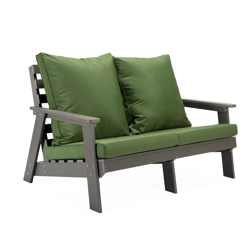 Canapé deux places Alpine d'extérieur - Fauteuil d'appoint rembourré pour l'intérieur, la véranda, le jardin et le salon