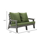 Canapé deux places Alpine d'extérieur - Fauteuil d'appoint rembourré pour l'intérieur, la véranda, le jardin et le salon
