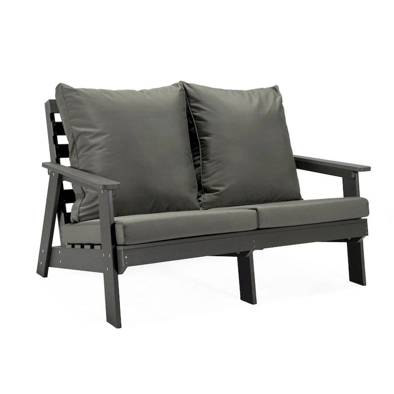 Canapé deux places Alpine d'extérieur - Fauteuil d'appoint rembourré pour l'intérieur, la véranda, le jardin et le salon