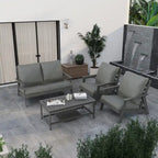 Canapé deux places Alpine d'extérieur - Fauteuil d'appoint rembourré pour l'intérieur, la véranda, le jardin et le salon