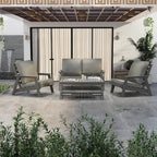 Canapé deux places Alpine d'extérieur - Fauteuil d'appoint rembourré pour l'intérieur, la véranda, le jardin et le salon