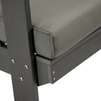 Canapé deux places Alpine d'extérieur - Fauteuil d'appoint rembourré pour l'intérieur, la véranda, le jardin et le salon