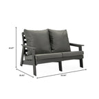 Canapé deux places Alpine d'extérieur - Fauteuil d'appoint rembourré pour l'intérieur, la véranda, le jardin et le salon