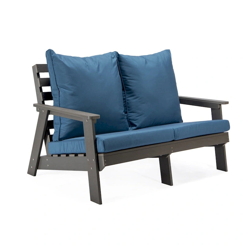 Canapé deux places Alpine d'extérieur - Fauteuil d'appoint rembourré pour l'intérieur, la véranda, le jardin et le salon
