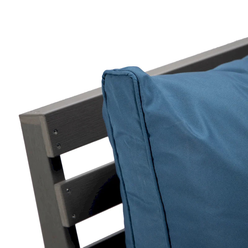 Canapé deux places Alpine d'extérieur - Fauteuil d'appoint rembourré pour l'intérieur, la véranda, le jardin et le salon