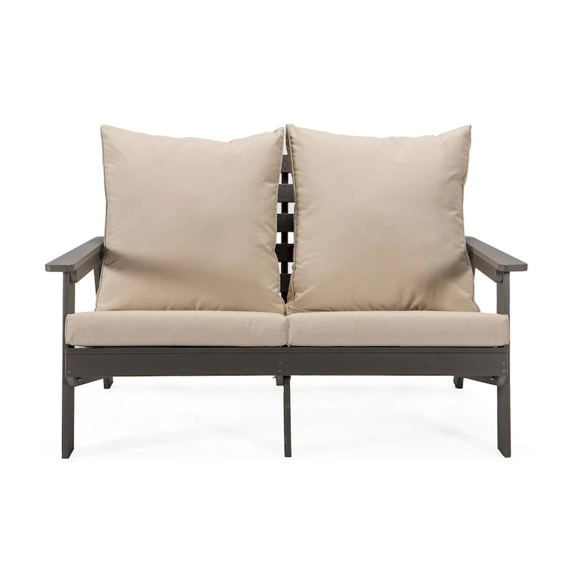 Canapé deux places Alpine d'extérieur - Fauteuil d'appoint rembourré pour l'intérieur, la véranda, le jardin et le salon