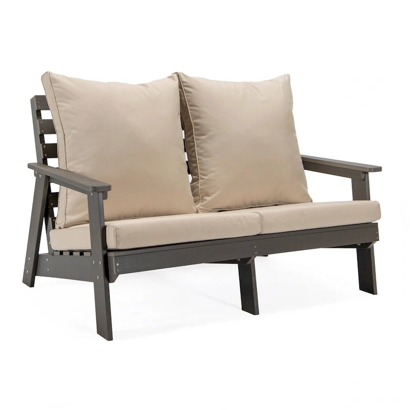 Canapé deux places Alpine d'extérieur - Fauteuil d'appoint rembourré pour l'intérieur, la véranda, le jardin et le salon
