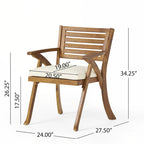 Chaises de salle à manger d'extérieur Hermosa KD en bois (lot de 2)