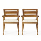 Chaises de salle à manger d'extérieur Hermosa KD en bois (lot de 2)