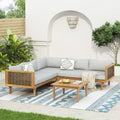 Christopher Knight Home - Ensemble de canapés d'angle avec coussins imperméables - Canapé d'extérieur haut de gamme