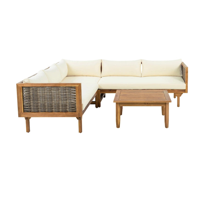 Christopher Knight Home - Ensemble de canapés d'angle avec coussins imperméables - Canapé d'extérieur haut de gamme