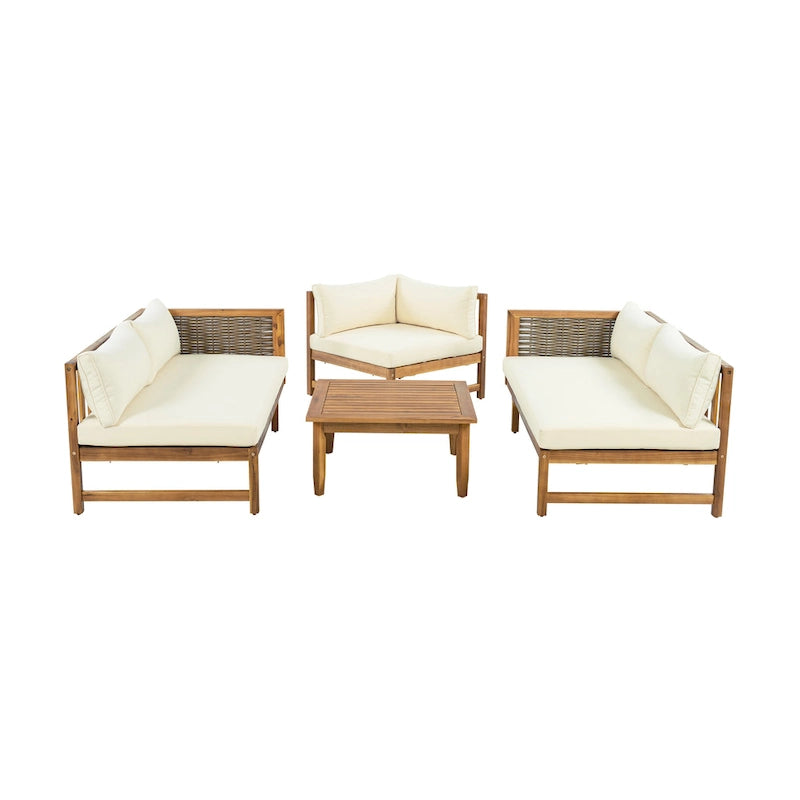Christopher Knight Home - Ensemble de canapés d'angle avec coussins imperméables - Canapé d'extérieur haut de gamme