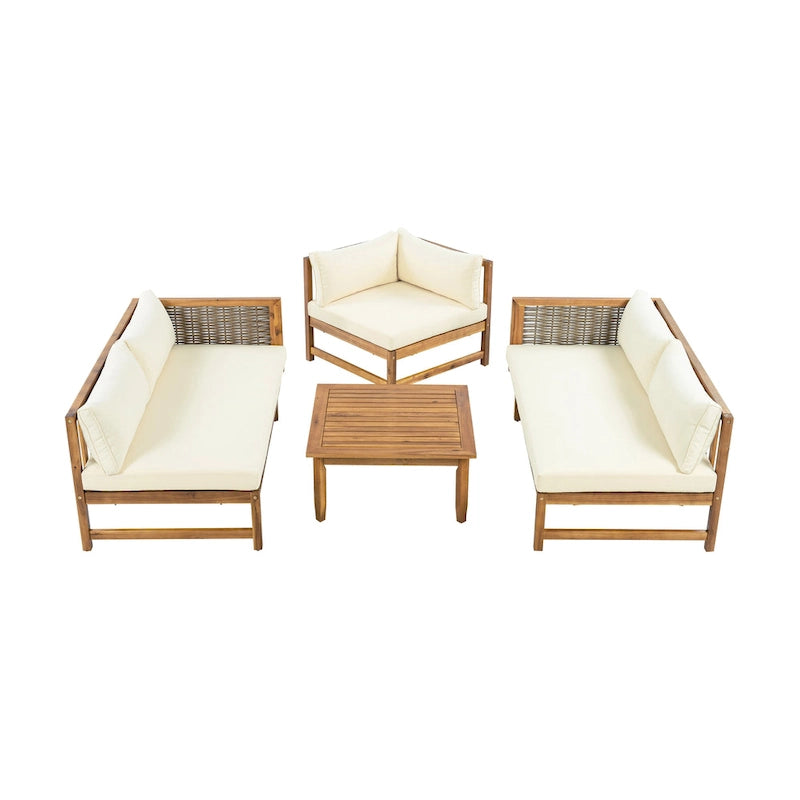 Christopher Knight Home - Ensemble de canapés d'angle avec coussins imperméables - Canapé d'extérieur haut de gamme
