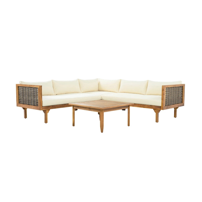 Christopher Knight Home - Ensemble de canapés d'angle avec coussins imperméables - Canapé d'extérieur haut de gamme