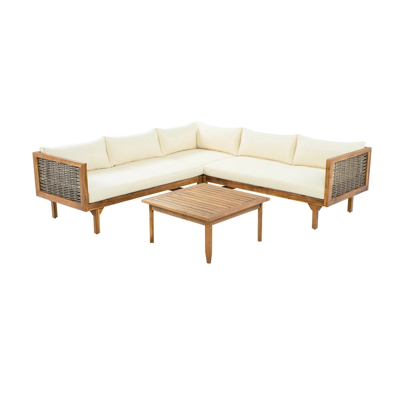Christopher Knight Home - Ensemble de canapés d'angle avec coussins imperméables - Canapé d'extérieur haut de gamme