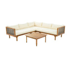 Christopher Knight Home - Ensemble de canapés d'angle avec coussins imperméables - Canapé d'extérieur haut de gamme