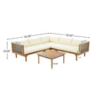 Christopher Knight Home - Ensemble de canapés d'angle avec coussins imperméables - Canapé d'extérieur haut de gamme