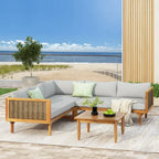 Christopher Knight Home - Ensemble de canapés d'angle avec coussins imperméables - Canapé d'extérieur haut de gamme