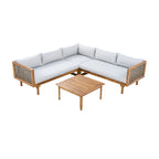 Christopher Knight Home - Ensemble de canapés d'angle avec coussins imperméables - Canapé d'extérieur haut de gamme