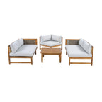 Christopher Knight Home - Ensemble de canapés d'angle avec coussins imperméables - Canapé d'extérieur haut de gamme