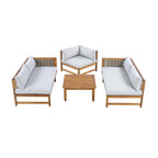 Christopher Knight Home - Ensemble de canapés d'angle avec coussins imperméables - Canapé d'extérieur haut de gamme
