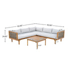 Christopher Knight Home - Ensemble de canapés d'angle avec coussins imperméables - Canapé d'extérieur haut de gamme