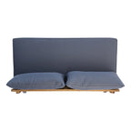 Banc d'extérieur Almo, tissu gris, bois d'acacia brun de 124 cm