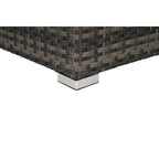 Ensemble de canapé d'angle d'extérieur 8 pièces, ensemble de mobilier de conversation en résine tressée résistante aux intempéries avec table basse et 2 coussins