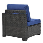 Ensemble de canapé d'angle 10 pièces en rotin PE pour extérieur, mobilier de conversation pour patio avec coussins et table basse