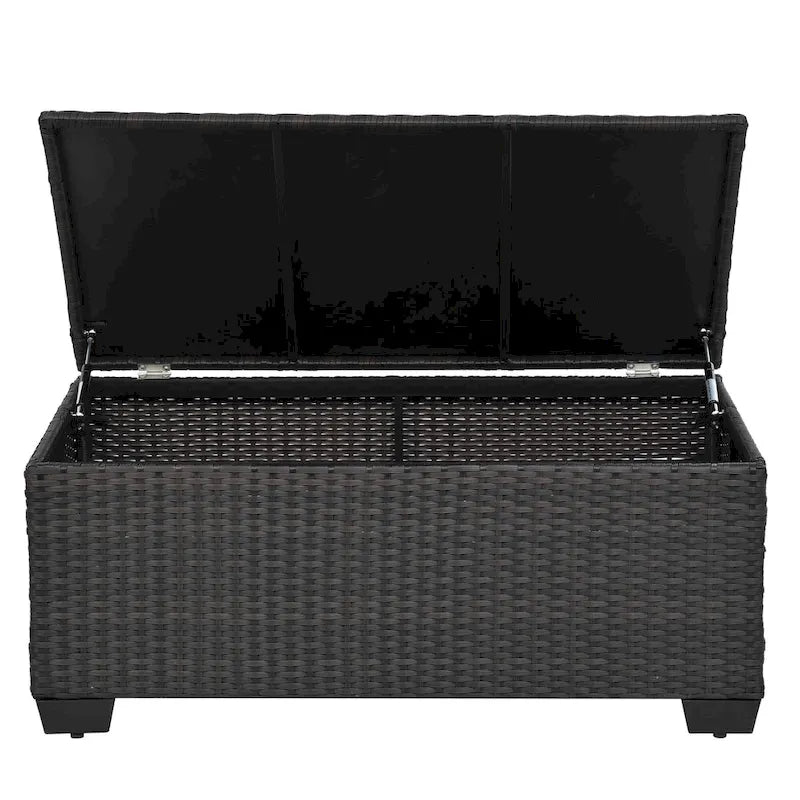 Ensemble de canapé d'angle 10 pièces en rotin PE pour extérieur, mobilier de conversation pour patio avec coussins et table basse