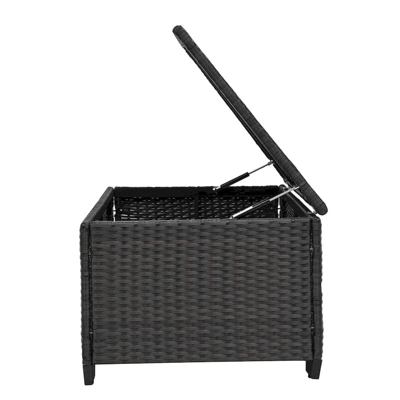 Ensemble de canapé d'angle 10 pièces en rotin PE pour extérieur, mobilier de conversation pour patio avec coussins et table basse