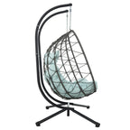 GDFStudio - Fauteuil suspendu œuf Sophia pour 2 personnes avec support, pour espaces de détente intérieurs et extérieurs