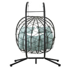 GDFStudio - Fauteuil suspendu œuf Sophia pour 2 personnes avec support, pour espaces de détente intérieurs et extérieurs