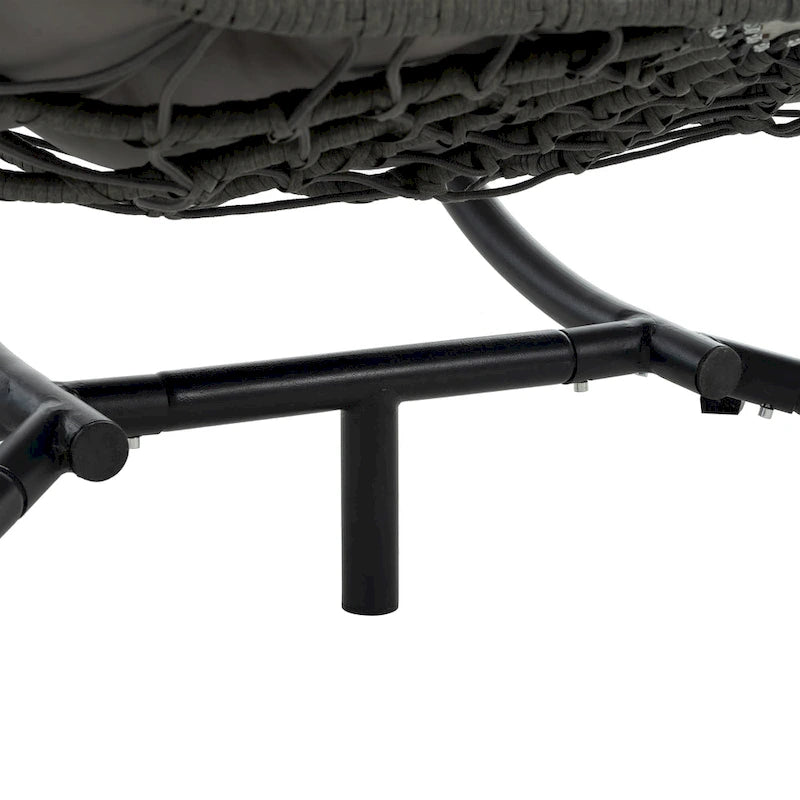 GDFStudio - Fauteuil suspendu œuf Sophia pour 2 personnes avec support, pour espaces de détente intérieurs et extérieurs