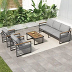 Ensemble de mobilier de patio en métal pour se détendre et recevoir