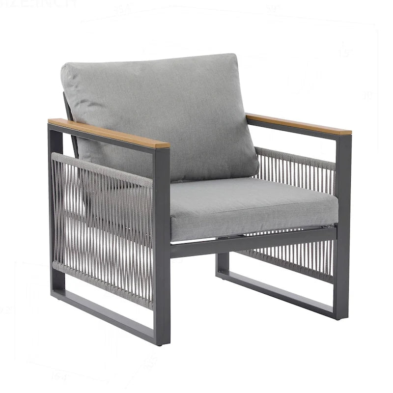 Ensemble de mobilier de patio en métal pour se détendre et recevoir